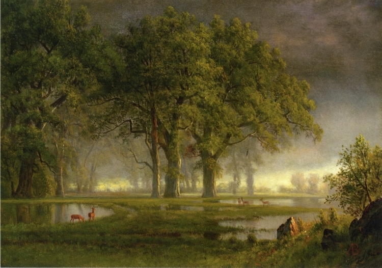 Albert Bierstadt Oil Painting Sunglow